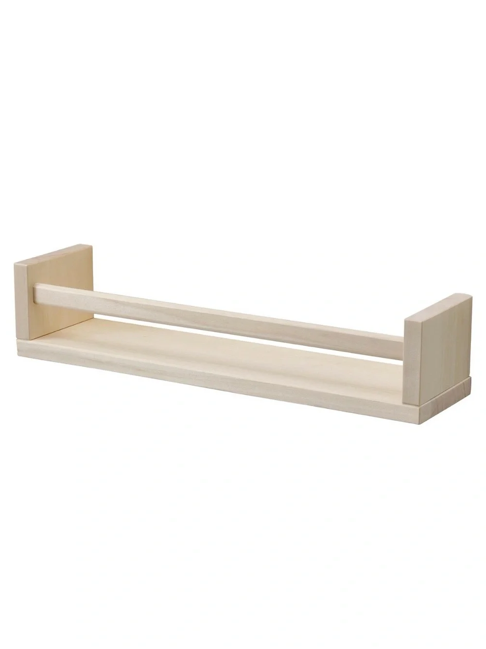 IKEA Natural Wood Wall Shelf Pair - Light Wood Finish
